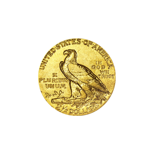 Pièce 2,5 $ or Demi Aigle Tête d'Indien de circulation Année aléatoire | Monnaie des États-Unis
