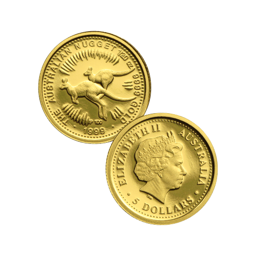 Set of 5 x Random Year Australian Nugget Proof Gold Coins | Perth Mint