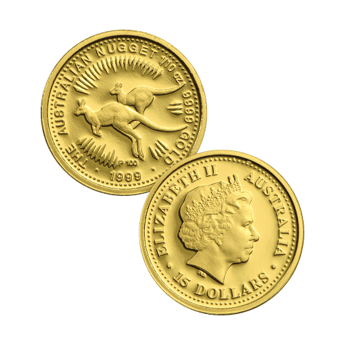 Set of 5 x Random Year Australian Nugget Proof Gold Coins | Perth Mint