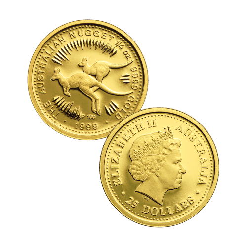 Set of 5 x Random Year Australian Nugget Proof Gold Coins | Perth Mint