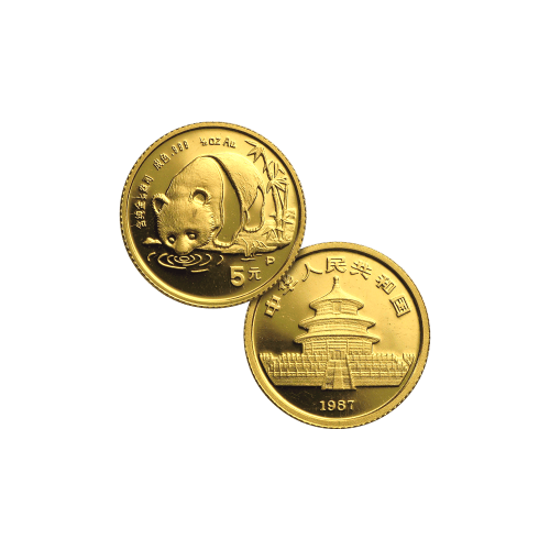 Set of 5 x 1987 Chinese Panda Proof Gold Coins | Chinese Mint