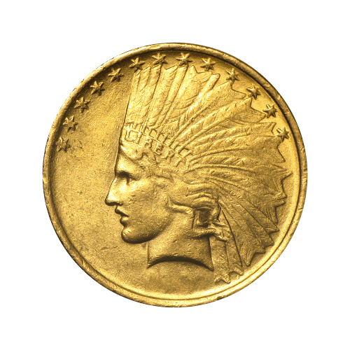 Pièce 10 $ en or Aigle Tête d'Indien de circulation Année aléatoire | Monnaie des États-Unis
