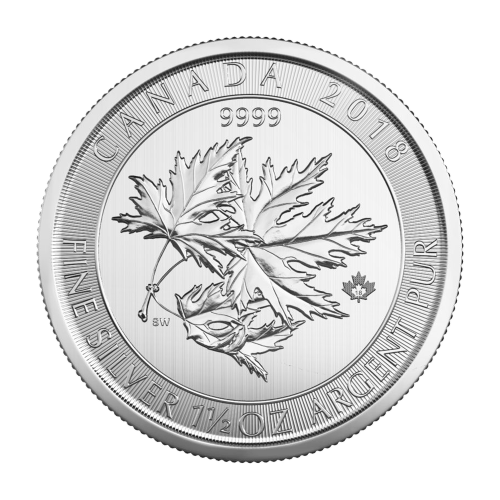 Pièce 1,5 onces en argent Feuille d’érable canadienne Superleaf 2018 | Monnaie royale canadienne