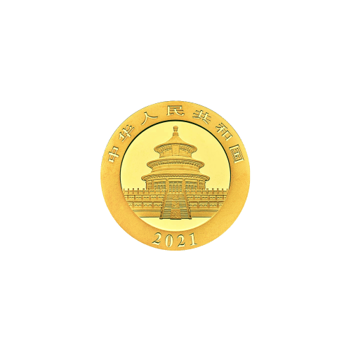Pièce 1 gramme en or Panda Chine 2021 | Monnaie chinoise