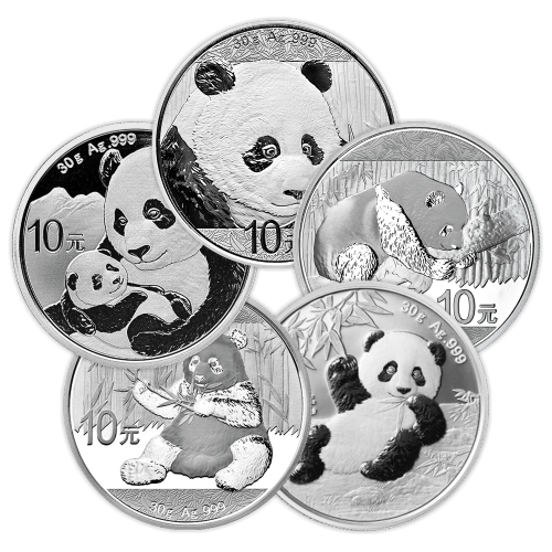Pièce 30 grammes d'argent Panda Chine Année aléatoire | Monnaie chinoise