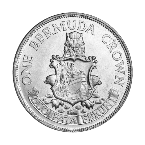 Random Year Bermuda 1 Crown Face Value Silver Coin