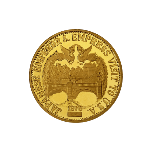 1975 Japanese Emperor and Empress Visit the USA Gold Round