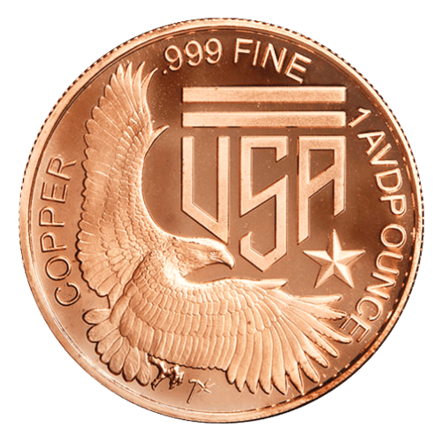 Ronde 1 once de cuivre Dame Liberté | Monnaie de SilverTowne