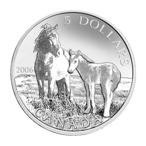 2006 Canadian Wildlife: Sable Island Horse and Foal Silver Coin | Royal Canadian Mint