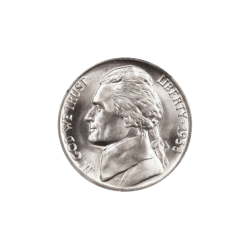 $0.05 Face Value Assorted U.S. Jefferson Nickel 35% Pure Circulation Silver Coin | United States Mint