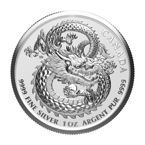 1 oz 2020 Dragon High Relief Silver Coin | Royal Canadian Mint