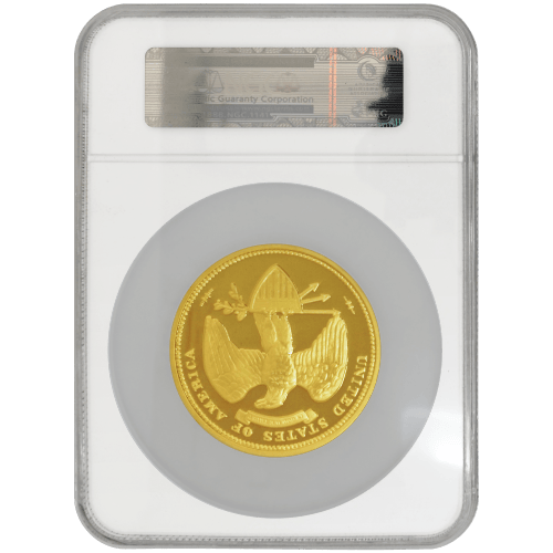 5 oz 2014 George T. Morgan | 1876 Proposed Design $100 Union | NGC Private Issue Ultra Cameo Gem Proof Gold Coin