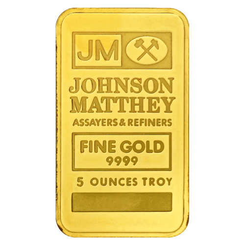5 oz Gold Bar | Johnson Matthey