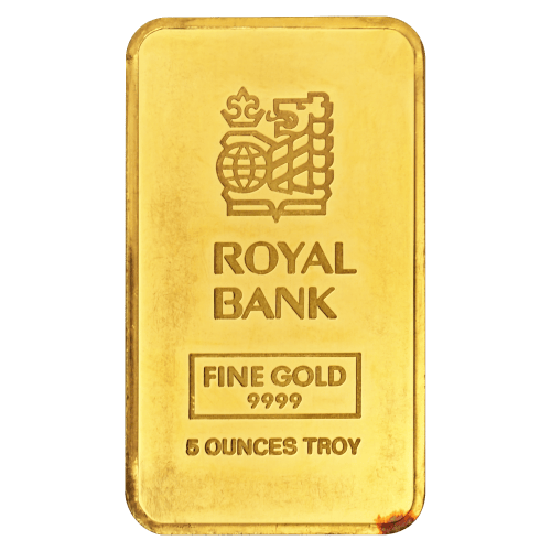 5 oz Royal Bank of Canada Gold Bar | Johnson Matthey