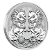 Pièce 1 once d'argent Guardian Lions Double Pixiu Australie 2020 | Monnaie de Perth