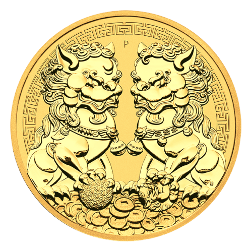 1 oz 2021 Australian Guardian Lions Double Pixiu Gold Coin | Perth