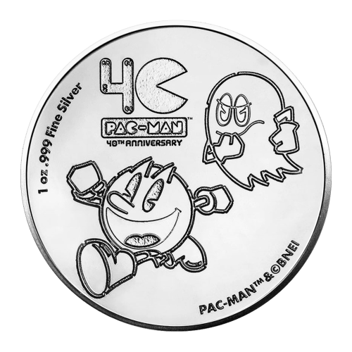 Pièce 1 once d'argent Pac-Man 40ème anniversaire 2020