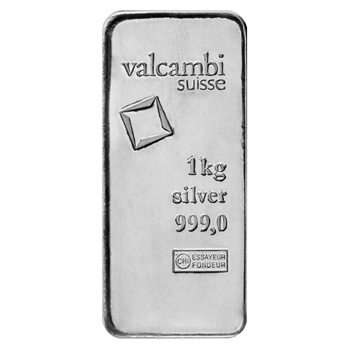 1 kilo Cast Silver Bar | Valcambi