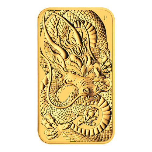 1 oz 2021 Dragon Gold Rectangular Coin | Perth Mint | Silver Gold