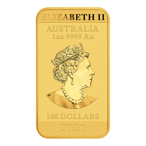 1 oz 2021 Dragon Gold Rectangular Coin | Perth Mint