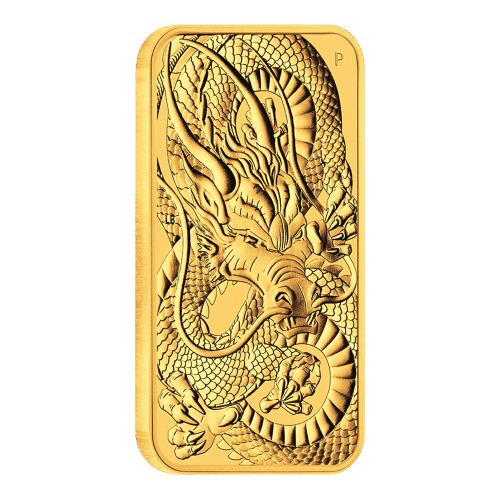 1 oz 2021 Dragon Gold Rectangular Coin | Perth Mint