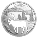 1.7 oz 2017 Endangered Animal Cutout: Woodland Caribou Silver Coin | Royal Canadian Mint