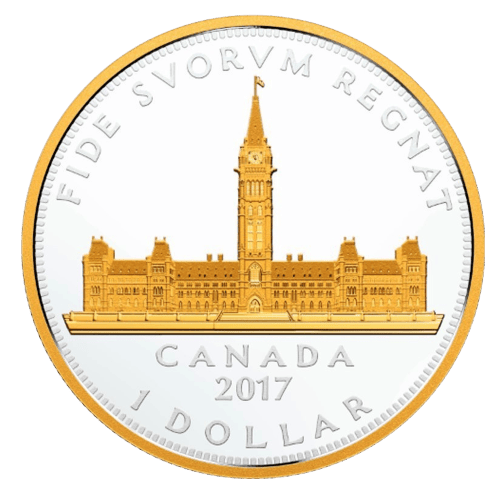 2017 Commemorative Royal Visit Parliament Building Silver Coin | Royal Canadian Mint
