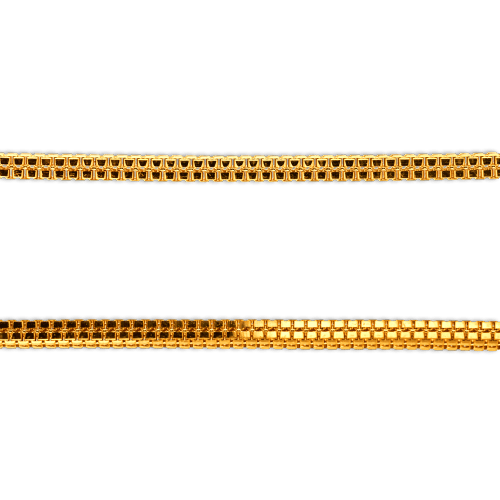 Collier en or 22 carats de style maille vénitienne carrée de 25,5 grammes