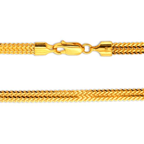 24.0 gram 22 kt Double Foxtail Style Gold Necklace