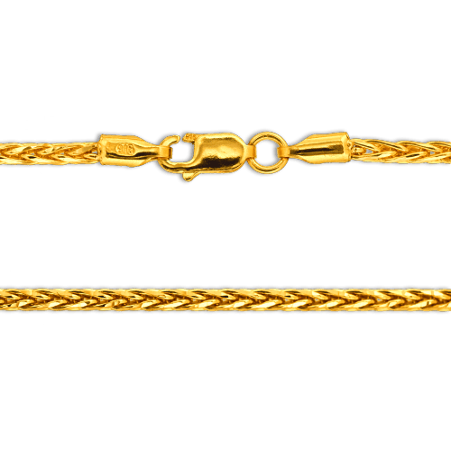 Collier en or 22 carats de style Spiga de 18,5 grammes