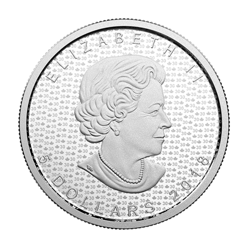 Set of 2 x 1 oz 2018 Canadian Maple Leaf 30th Anniversary Silver Coins | Royal Canadian Mint