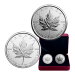 Set of 2 x 1 oz 2018 Canadian Maple Leaf 30th Anniversary Silver Coins | Royal Canadian Mint