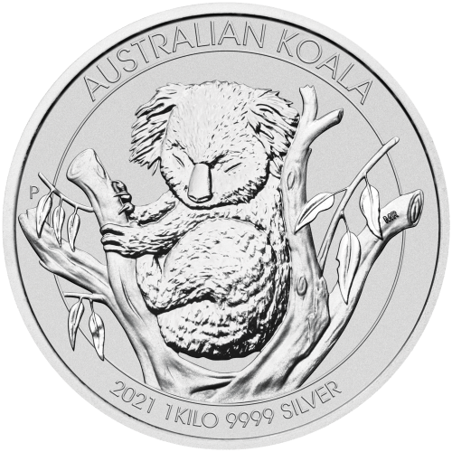 Pièce 1 kilo d'argent Koala australien 2021 | Monnaie de Perth