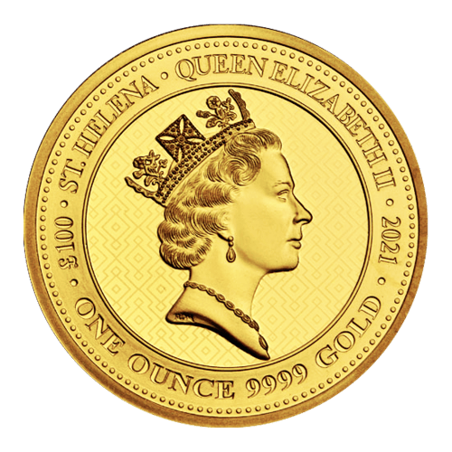 1 oz 2021 The Queen's Virtues Victory Gold Coin | Saint Helena
