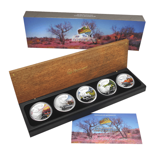 Set of 5 x 1 oz 2013 Discover Australia Silver Coins | Perth Mint