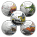Set of 5 x 1 oz 2013 Discover Australia Silver Coins | Perth Mint