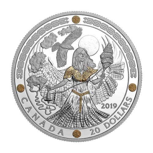 Ensemble de 3 pièces 1 once d'argent Dieux nordiques 2019 Monnaie royale canadienne