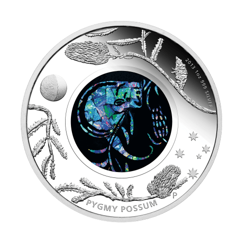 1 oz 2013 Australian Opal Series The Pygmy Possum Silver Coin