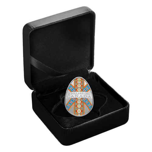 1 oz 2021 Royal Canadian Mint Traditional Pysanka Silver Coin