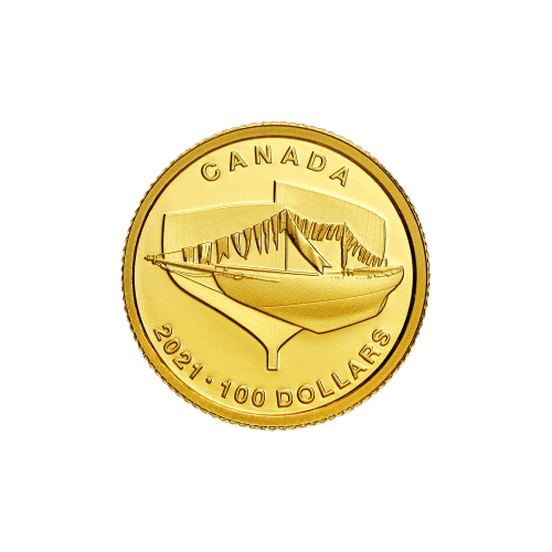 Pièce d'or 100e anniversaire du Bluenose 2021 | Monnaie royale canadienne