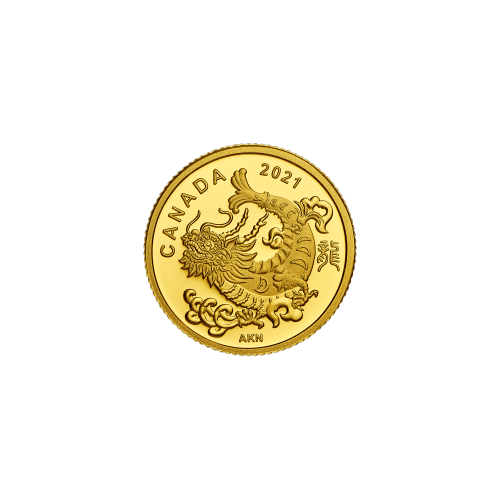 Pièce d'or Dragon triomphal de la Monnaie royale canadienne 2021