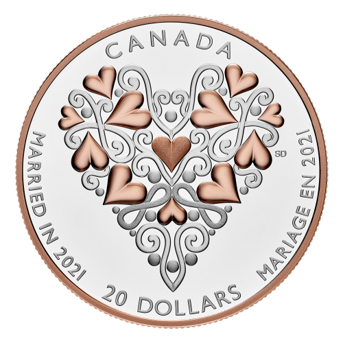 1 oz 2021 Best Wishes on your Wedding Day Proof Silver Coin | Royal Canadian Mint