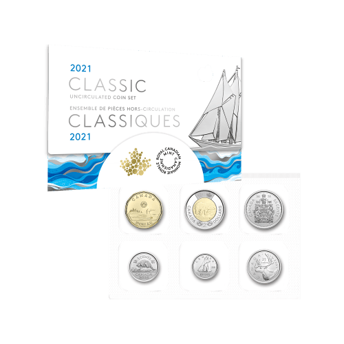 Set of 6 x 2021 Classic Coins | Royal Canadian Mint