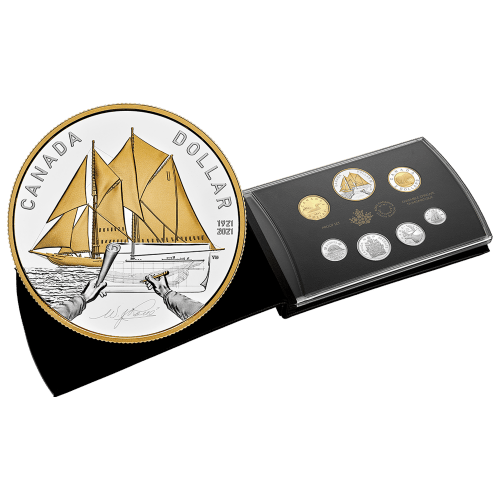 Set of 7 x 2021 100th Anniversary of the Bluenose Proof Silver
