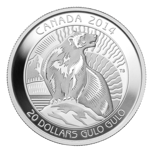 1 oz 2014 Wolverine Silver Coin | Royal Canadian Mint