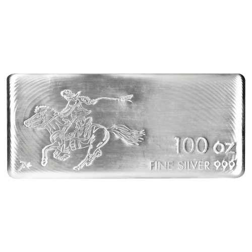 100 oz Pony Express Silver Bar | Silvertowne Mint