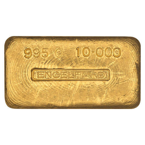 10 oz Vintage Poured Gold Bar | Engelhard