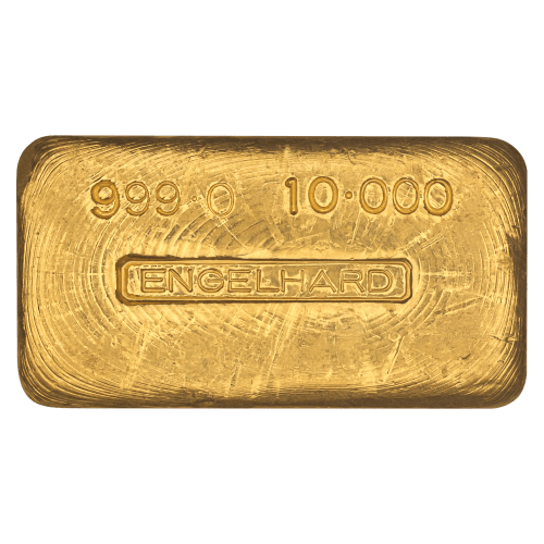 10 oz Vintage Poured Gold Bar | Engelhard