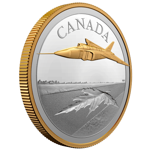 5 oz 2021 $50 The Avro Arrow Gold-Plated Silver Coin | Royal Canadian Mint