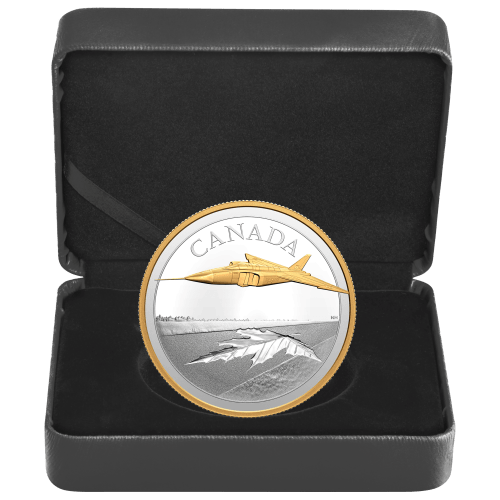 5 oz 2021 $50 The Avro Arrow Gold-Plated Silver Coin | Royal Canadian Mint
